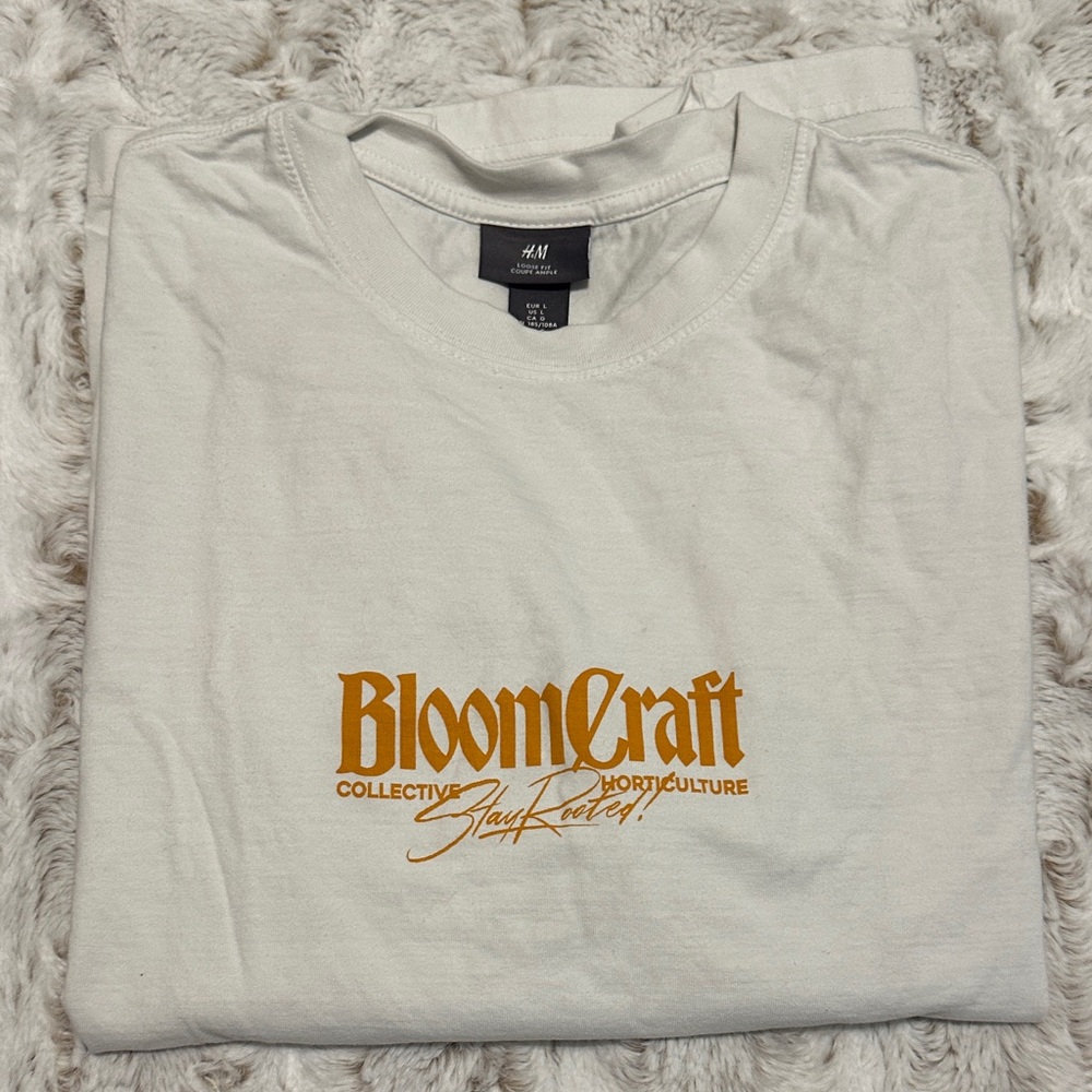 H&M Cream BloomCraft Tee